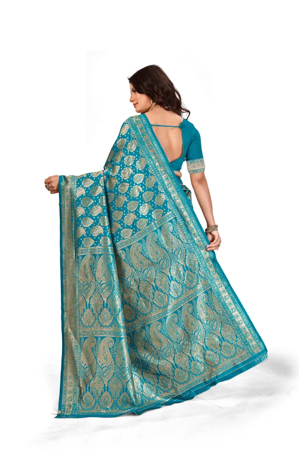 Firozi_Premium_Quality_Jacquard_Wovan_Sarees