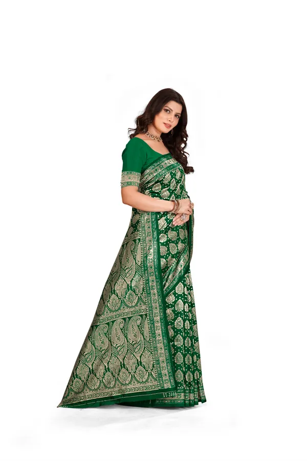 Green_Premium_Quality_Jacquard_Wovan_Sarees
