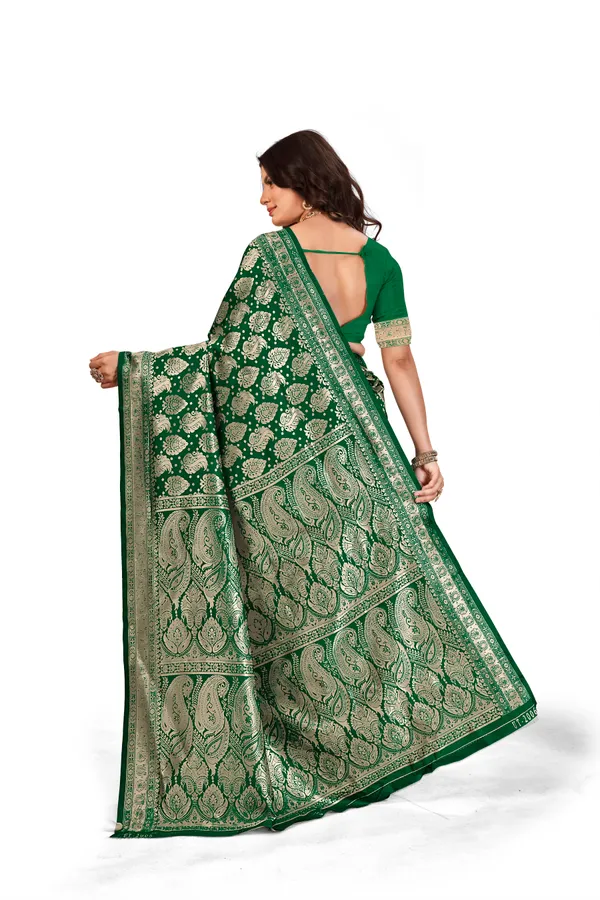 Green_Premium_Quality_Jacquard_Wovan_Sarees