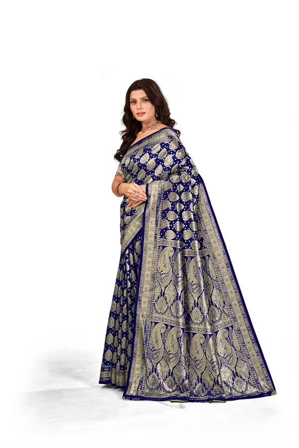 Navy_Blue_Jacquard_Wovan_Sarees