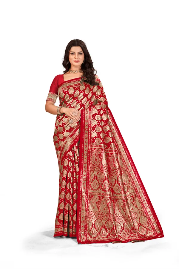 Red_Premium_Quality_Jacquard_Wovan_Sarees