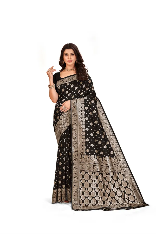 Black_Premium_Quality_Jacquard_Wovan_Sarees