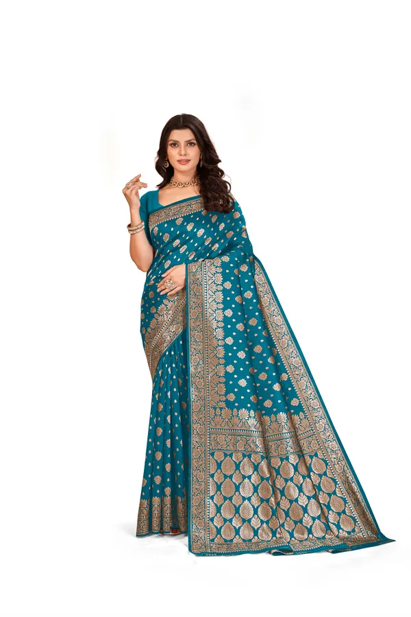 Firozi_Premium_Quality_Jacquard_Wovan_Sarees