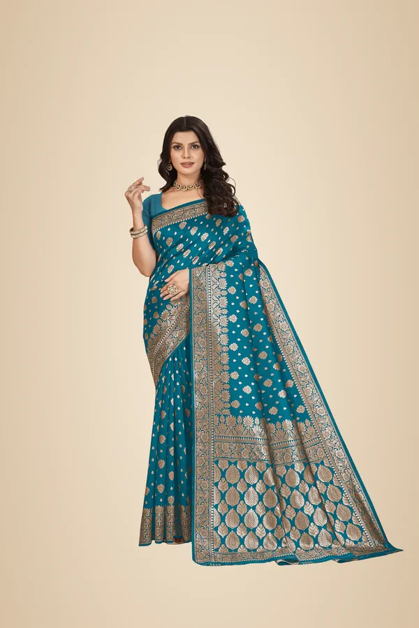 Firozi_Premium_Quality_Jacquard_Wovan_Sarees