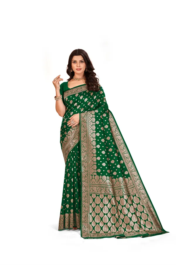 Green_Premium_Quality_Jacquard_Wovan_Sarees