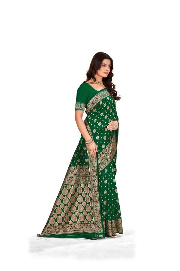 Green_Premium_Quality_Jacquard_Wovan_Sarees