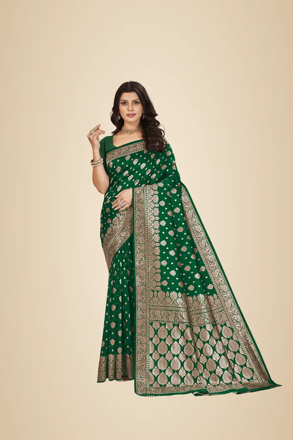 Green_Premium_Quality_Jacquard_Wovan_Sarees