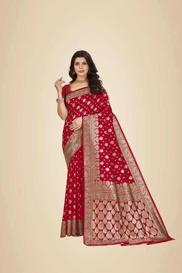 Red_Premium_Quality_Jacquard_Wovan_Sarees