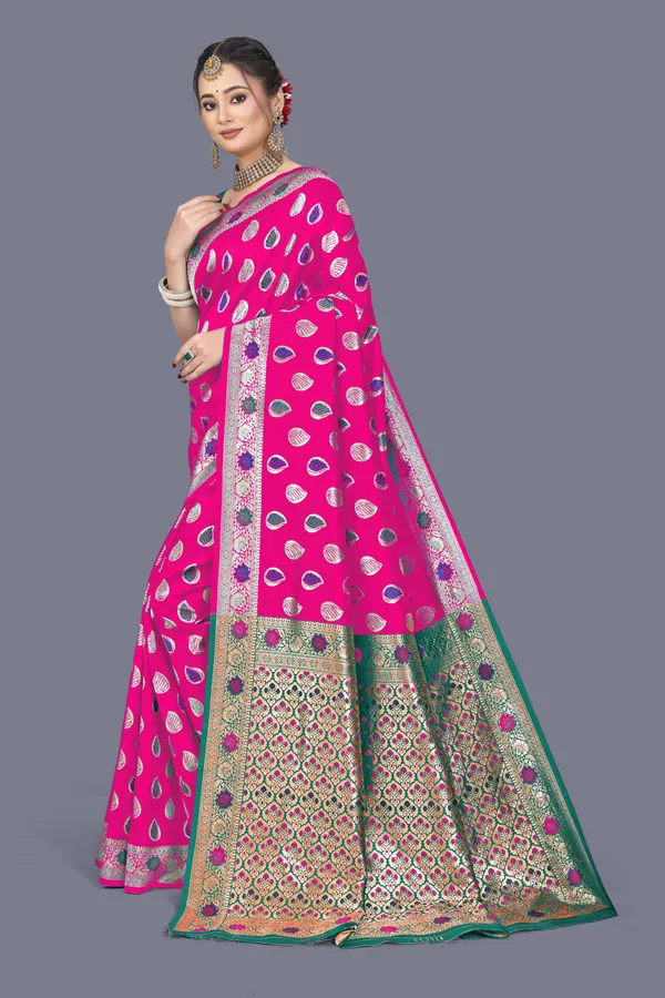 Rani_Soft_Silk_Banarasi_Sarees_With_Rich_Pallu_Blouse