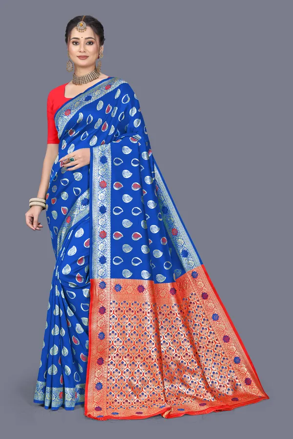 Royal_Blue_Soft_Silk_Banarasi_Sarees_With_Rich_Pallu_Blouse