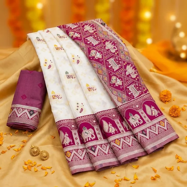 Maroon_Party_Wear_Kanjivaram_Silk_Sarees_With_Blouse