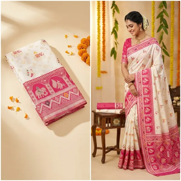 Rani_Party_Wear_Kanjivaram_Silk_Sarees_With_Blouse