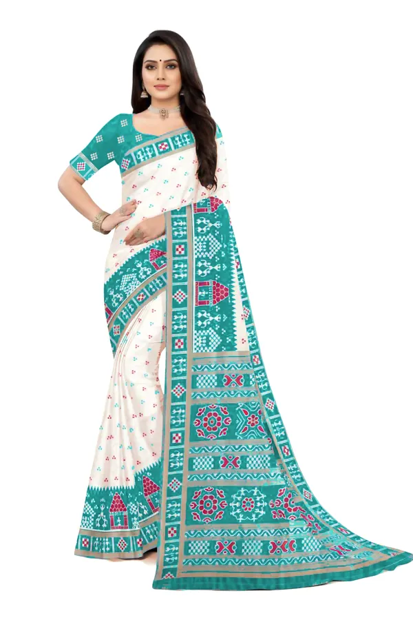 Rama_Soft_Silk_Banarasi_Sarees_With_Rich_Pallu_Blouse