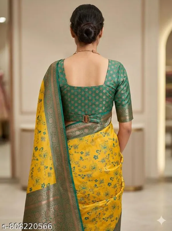 Mustard_Premium_Quality_Banarasi_Wovan_Sarees