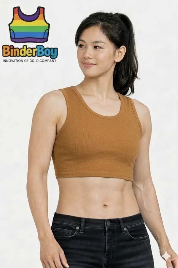 Skin_Tone_Cotton_Blend_Full_Length_Deep_Neck_Front_Zip_Chest_Binder_For_Unisex