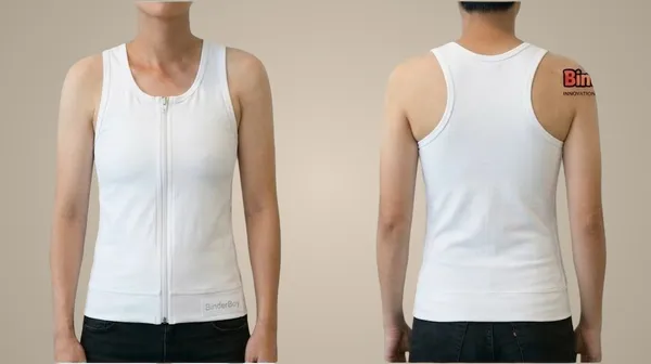 White_Elastic_Fabric_Full_Length_Double_Layer_Front_Zip_Compression_Vest_For_Unisex