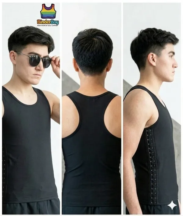 Skin_Tone_Cotton_Blend_Full_Length_Deep_Neck_Front_Zip_Chest_Binder_For_Unisex