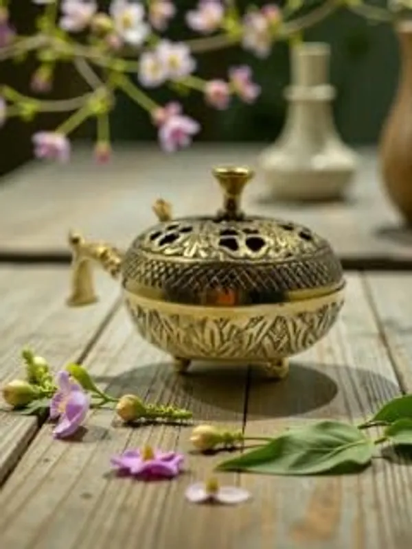 Brass_Dhoop_Burner_With_Havan_Cups_For_Indoor