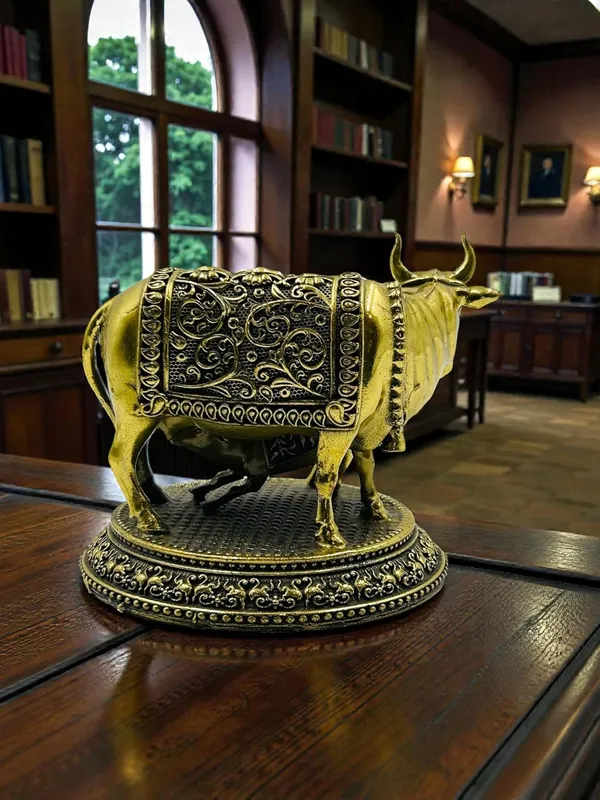 Brass_Cow_And_Calf_Statue_For_Indoor