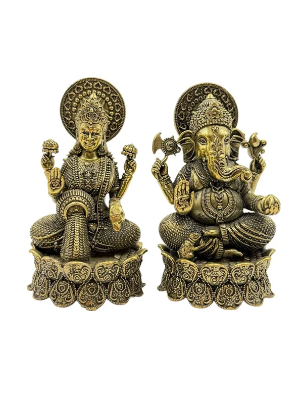 Brass_Lakshmi_Ganesh_Idol_For_Indoor
