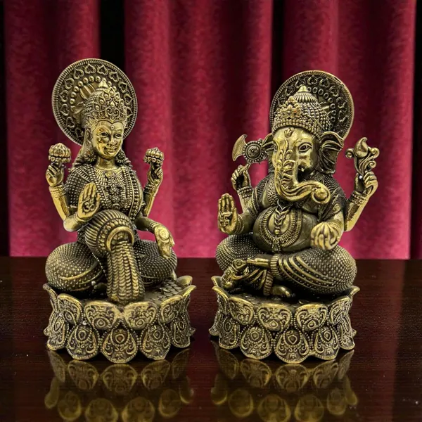 Brass_Lakshmi_Ganesh_Idol_For_Indoor