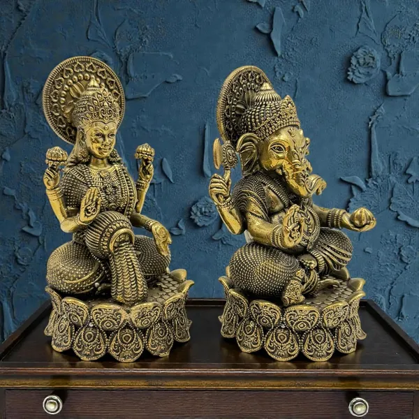 Brass_Lakshmi_Ganesh_Idol_For_Indoor