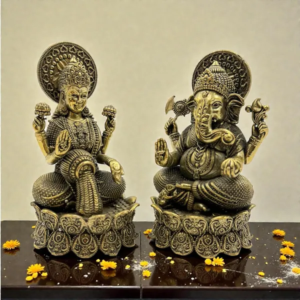 Brass_Lakshmi_Ganesh_Idol_For_Indoor