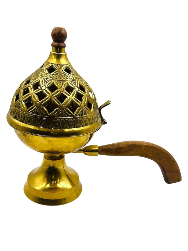 Brass_Dhoop_Daani_With_Wooden_Handle_For_Indoor