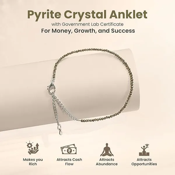 Pyrite_Bead_Anklet_For_Women_For_Indoor