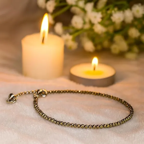 Pyrite_Bead_Anklet_For_Women_For_Indoor