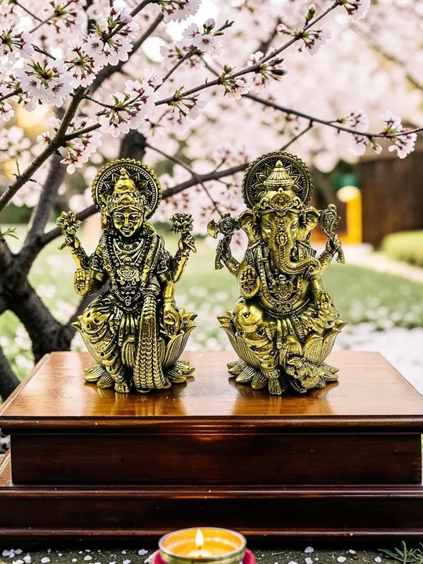 Brass_Lakshmi_Ganesh_Idol_Set