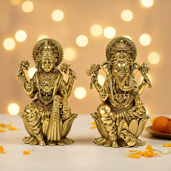 Brass_Lakshmi_Ganesh_Idol_Set