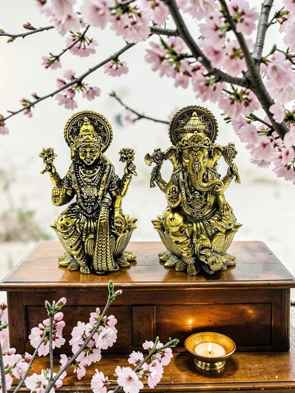 Brass_Lakshmi_Ganesh_Idol_Set