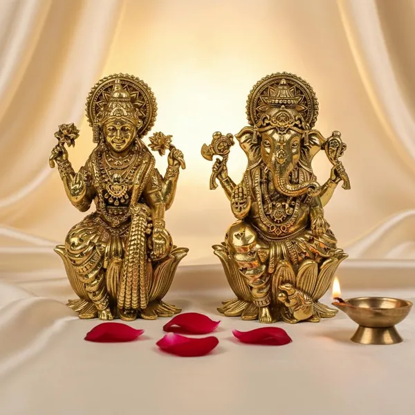Pure_Brass_Laxmi_Ganesh_Idol_Set