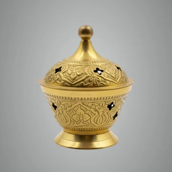 Brass_Incense_Burner_For_Indoor_woth_a_complimentary_Havan_Cup