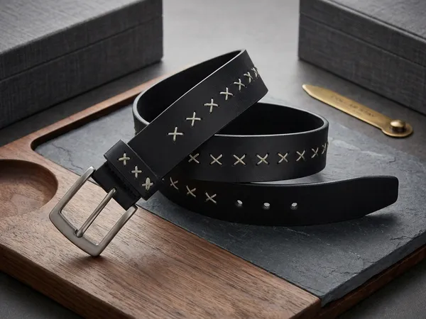 Brown_Handcrafted_Leather_Belt_With_Textured_Pattern_For_Men