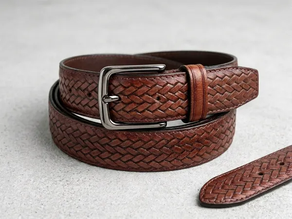 Brown_Braided_Leather_Belt_With_Metal_Buckle_For_Men