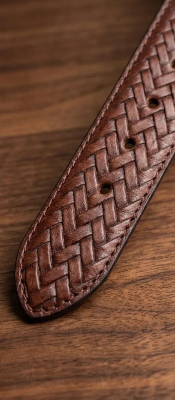 Brown_Braided_Leather_Belt_With_Metal_Buckle_For_Men