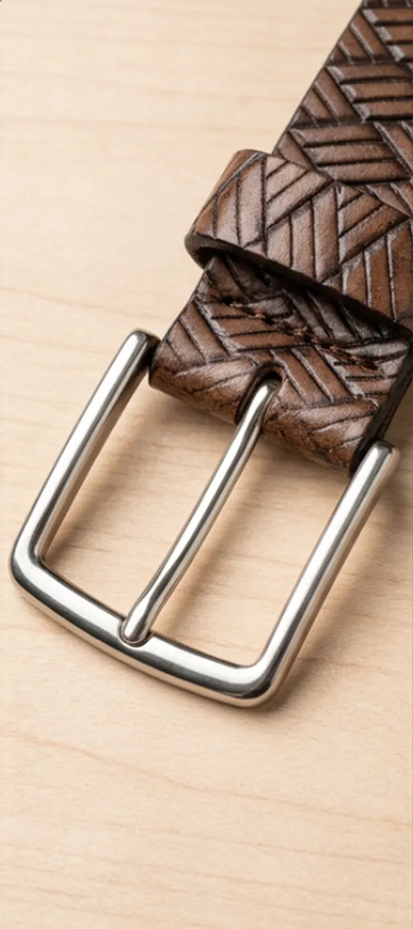 Brown_Textured_Leather_Belt_With_Silver_Buckle_For_Men