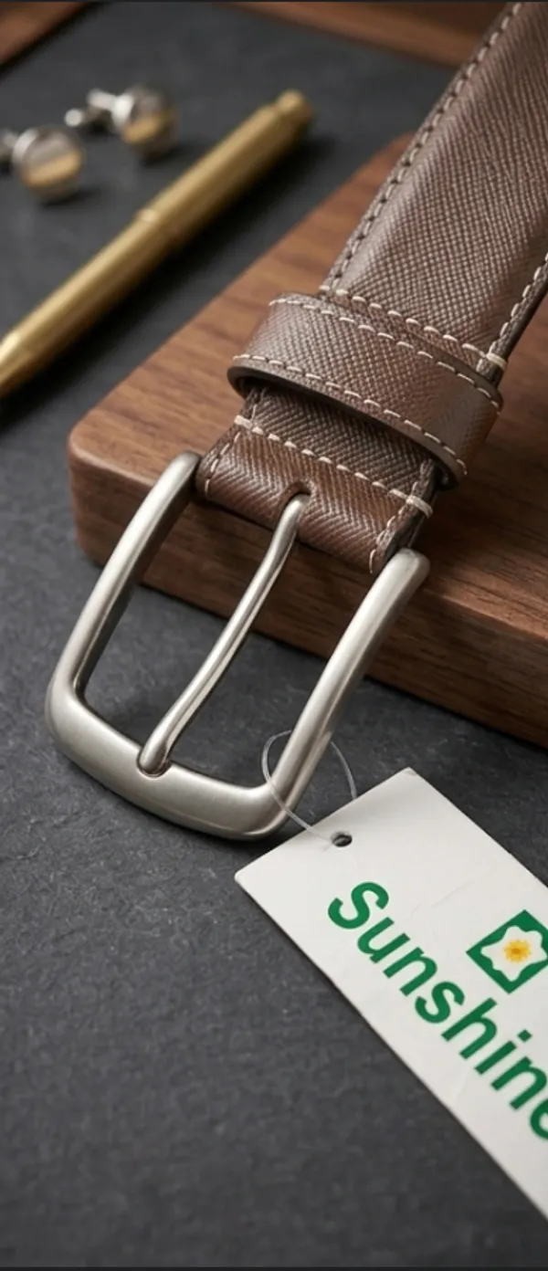 Brown_Sunshine_Genuine_Leather_Belt_And_Classic_With_Silver_Buckle_For_Men