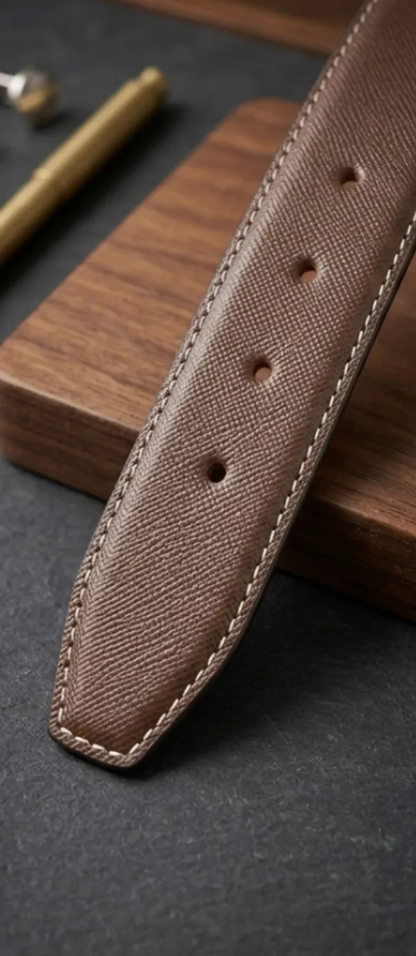 Brown_Sunshine_Genuine_Leather_Belt_And_Classic_With_Silver_Buckle_For_Men