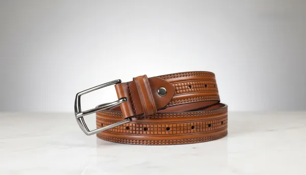 Tan_Tan_Textured_Leather_Belt_With_Silver_Buckle_For_Men