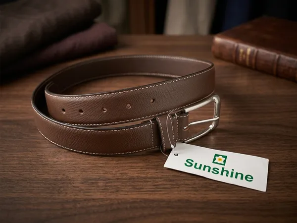 Brown_Sunshine_Genuine_Leather_Belt_And_Classic_With_Silver_Buckle_For_Men