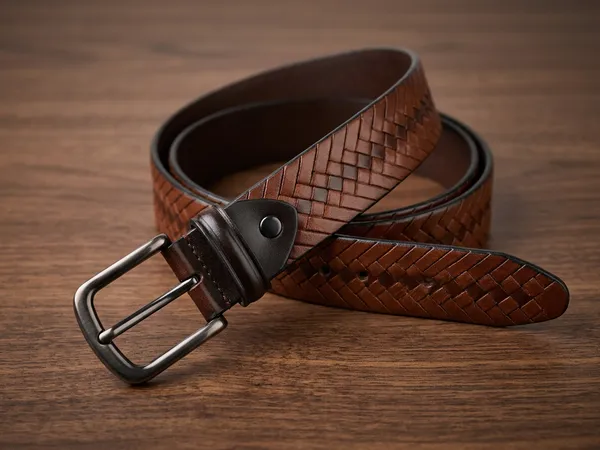 Brown_Premium_Woven_Leather_Belt_With_Metal_Buckle_For_Men