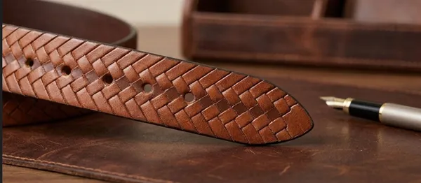Brown_Premium_Woven_Leather_Belt_With_Metal_Buckle_For_Men