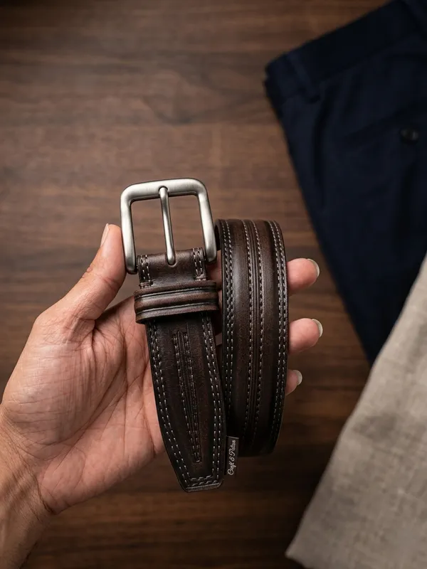 Dark_Brown_Premium_Stitched_Leather_Belt_With_Metal_Buckle_For_Men