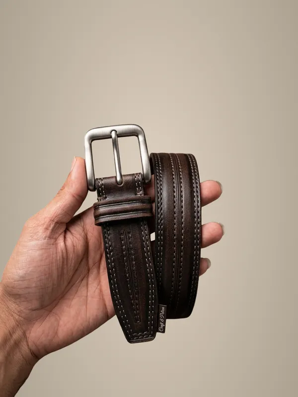 Dark_Brown_Premium_Stitched_Leather_Belt_With_Metal_Buckle_For_Men