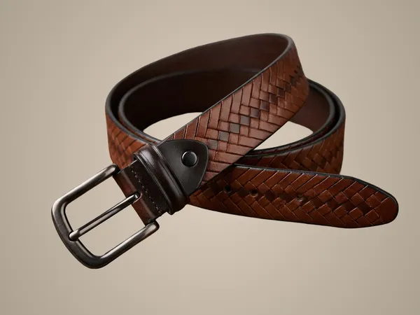 Brown_Premium_Woven_Leather_Belt_With_Metal_Buckle_For_Men