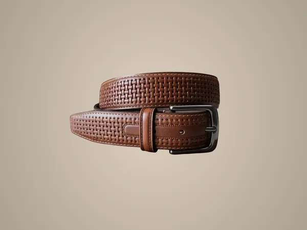 Tan_Brown_Handcrafted_Tan_Woven_Leather_Belt_With_Metal_Buckle_For_Men