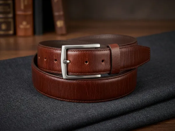 Brown_Premium_Leather_Belt_With_Textured_Pattern_And_Silver_Buckle_For_Men